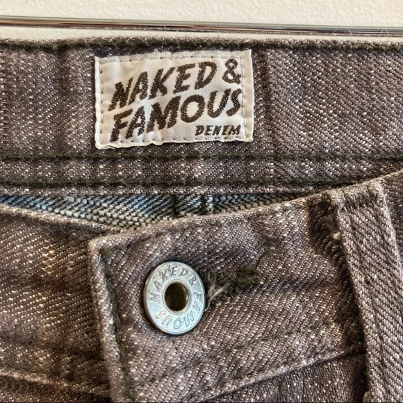 NAKED & FAMOUS Sz 29 Weird Guy Frankenstein 2 Button Fly Jeans - Picture 4 of 11